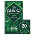 Pukka Supreme Matcha Green Organic Herbal Tea, Energizing Infusion Organic Tea Selection, with Matcha Powder, Ideal for Daily Vitality, Caffeine Free, 20 Total Bags