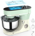 Stand Mixer 6QT Kitchen Mixer with LED Smart Touchscreen, 11-Speed Tilt-Head Mixer with Timer, 4 Preset Menus, Stainless Steel Bowl, Dough Hook, Whisk, Beater,Green