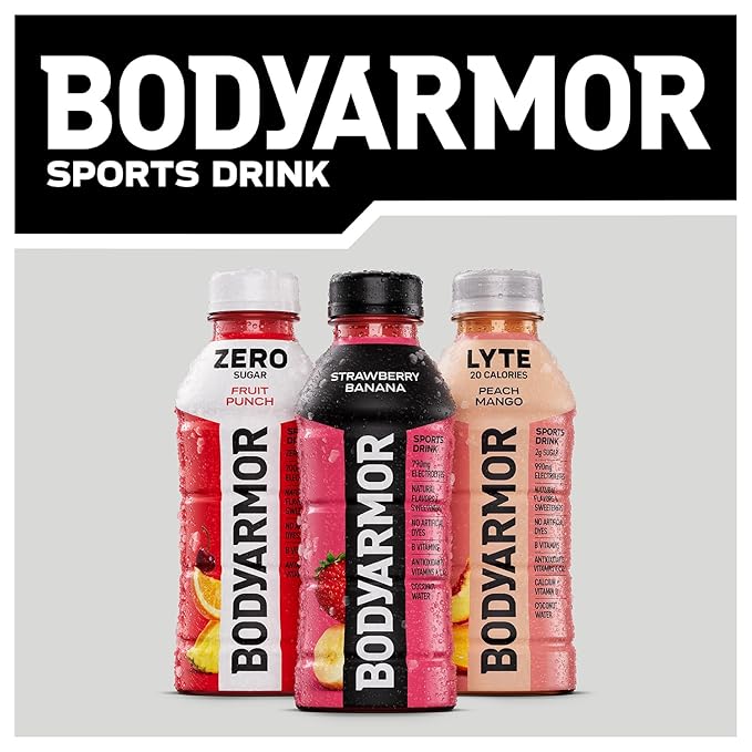BODYARMOR Sports Drink, Cherry Lime, Electrolyte Drink Hydration, 28 Fl Oz Bottles (15 Pack), Flavored Coconut Water with B Vitamins & Antioxidants