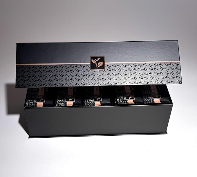 Pure And Easy Tea, Premium Loose Leaf Tea Sampler Set, 30-Count Variety Pack of Herbal and Caffeinated Blends, Luxury and Wellness Teas in a Designer Gift Box (150g)