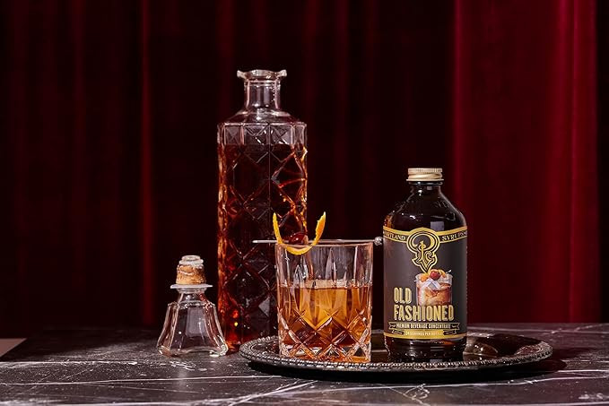 Portland Syrups Old Fashioned Flavor Beverage Concentrate – Craft Bold, Flavorful Cocktails, Mocktails Soda & More with a Classic Twist – Made w/Simple Ingredients, Less Sugar, 12 oz, 24 Servings