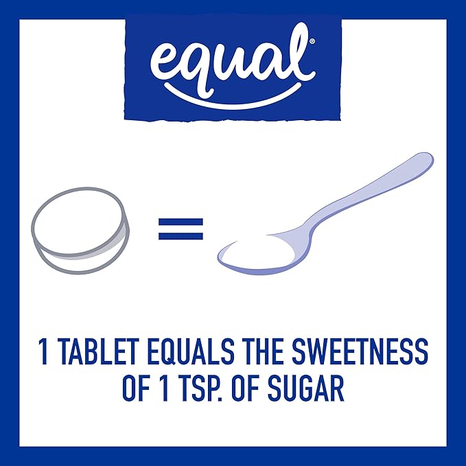EQUAL 0 Calorie Sweetener Tablets, Aspartame and Acesulfame-K Sweetener, Sugar Substitute, Zero Calorie Sugar Substitute Tablets, Erythritol Free, 100 Ct (Pack of 1)