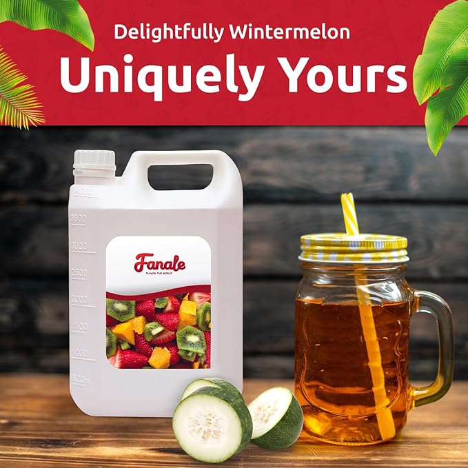 Fanale Premium Flavoring Concentrated Syrup for Bubble Tea 11 lb | Winter Melon Flavor Syrup | for Boba Tea, Smoothies, Slushes, Desserts | 11lb | SRP250