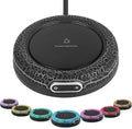 Smart Constant Warm Coaster, Volcano Warm Coaster,Coffee Mug Warmer,Home Desktop Ambient Light,Coffee Mug Warmer,Coffee Lover's Gift,4 Temperature Settings Available(Black)