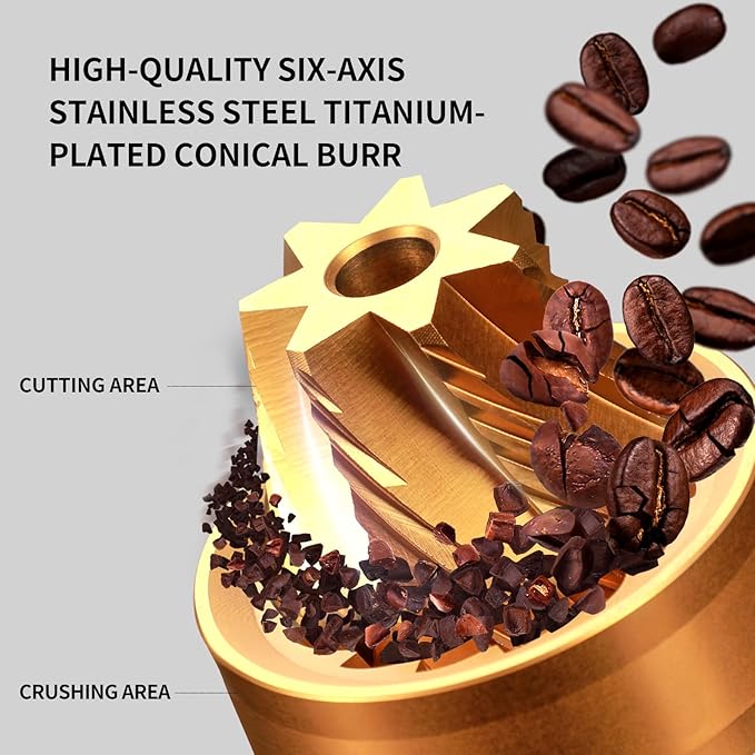 Z3 /Z3pro Coffee Bean Grinder, Hand Grinder with 6-Core CNC Stainless Steel Conical Burr,Double Bearing Positioning for Espresso,Pour Over,FrenchPress,Moka,Americano (Blue, Z3pro)