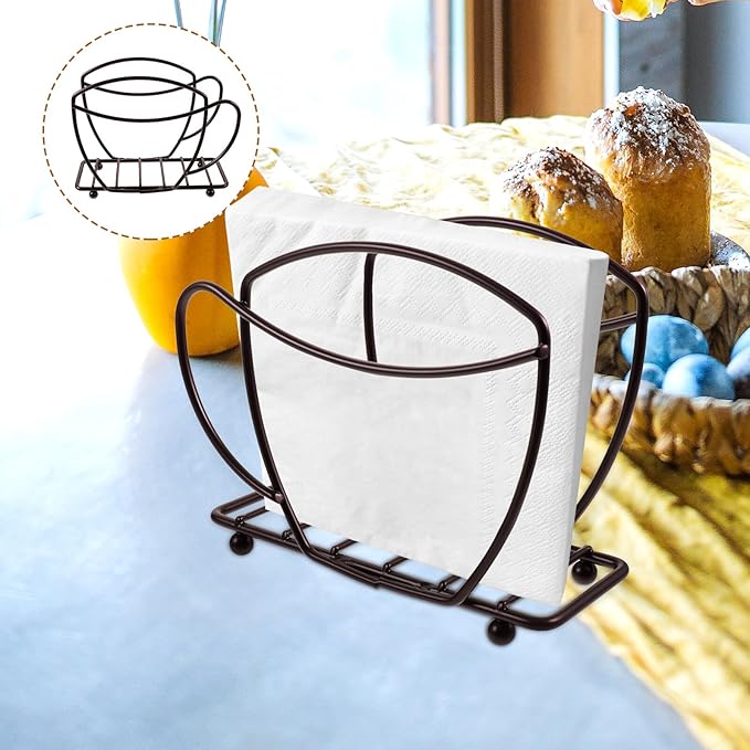 Generic Freestanding Coffee Cup Shaped Napkin Holder Minimalist Paper Towel Dispenser for Home and Restaurant Tabletop Use Practical Desktop Decoration