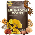YISANFLO Mushroom Coffee, 6 Superfood Mushrooms and MCT Oil, Organic Mushroom Coffee Instant for Energy, Focus, Immune Support with Lion's Mane, Shiitake, Reishi and Turkey Tail, 30 servings