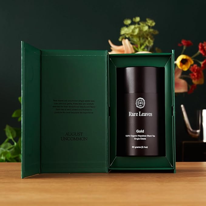August Uncommon Loose Leaf Black Holiday Tea (Loose Leaf Tin 2.1 oz, Single Estate Nepalese)