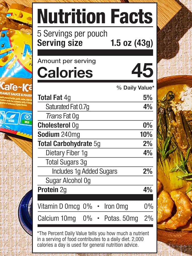 FilaManila Filipino Peanut Simmer Sauce & Marinade Traditional Kare Kare New 2024, Savory Peanut, Garlic, & Onion, Vegan, Gluten Free, Dairy Free