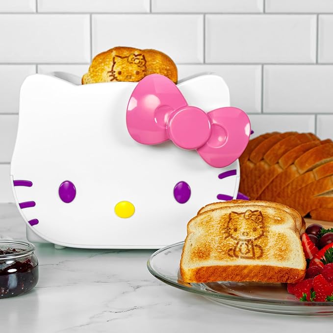 Uncanny Brands Deluxe 3D Sanrio Hello Kitty Toaster