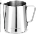 Apexstone 12 oz Espresso Steaming Pitcher Silver, Coffee Milk Frothing Cup Silver, Coffee Steaming Pitcher 12 oz/350 ml