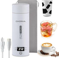 Electric Kettle Small Travel Kettle Tea Coffee Portable Kettle, 400ML with 4 Variable Presets, Electric Kettle Small 304 Stainless Steel with Auto Shut-Off & Boil Dry Protection (White)