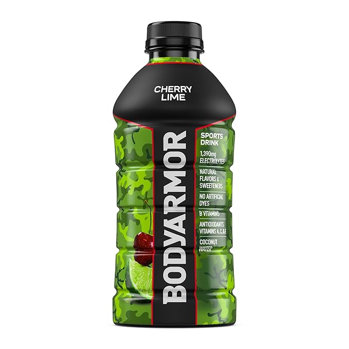 BODYARMOR Sports Drink, Cherry Lime, Electrolyte Drink Hydration, 28 Fl Oz Bottles (15 Pack), Flavored Coconut Water with B Vitamins & Antioxidants