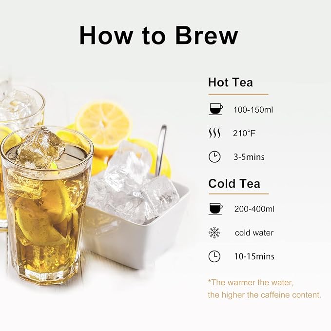 RIANTEA Organic White Tea Bag 36 Count - Cold Brew Loose Leaf Tea Bags, Biodegradable Corn Fiber Sachets, Full-Leaf, Eco-Conscious Iced Tea, Refreshing & Smooth Flavor