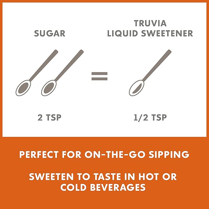 Truvia Zero-Calorie Liquid Sweetener from the Stevia Leaf, 2.7 Fl Oz bottle, Caramel flavor (Pack of 1)