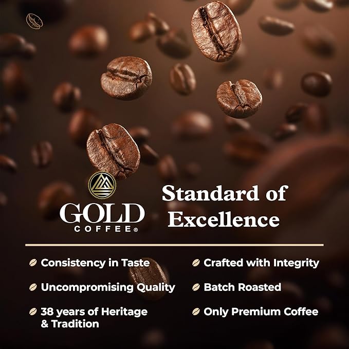 Gold Coffee Co. Velara Premium Blend | Light Roast, Ground | 100% Arabica Coffee | 12 oz.