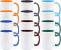 Ceramic 15oz Sublimation Coffee Mug, 6 Assorted Colors Option #2, Case of 24