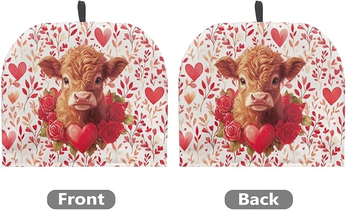 Highland Cow Tea Pot Cover Small Tea Pot with Warmer Heart Love Teapot Insulation Cover Keep Warm Teapot Dust Protector