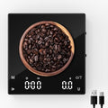 Rechargeable Mini Coffee Scale, Diyife Pour Over Coffee Scale with Timer, 2kg/0.1g Accurate Scale, Auto/Manual Timing, Mini Portable Digital Kitchen Scale for Drip Coffee, Espresso, French Press