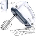 WADODO 200W Electric Hand Mixer, 7-Speeds Small Handheld Mixer with 304 Stainless Steel Beaters, Dough Hooks & Whisk Attachment, Portable Food Kitchen Mixer for Baking Cake Cookies Cream
