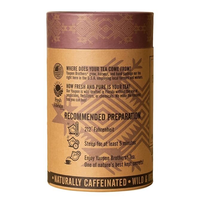 Lavender Coconut Yaupon Tea – Yaupon Brothers – Wild-Crafted, Naturally Caffeinated – Antioxidant-Rich – Florida Grown Superfood – 16 Natural Fiber Tea Bags