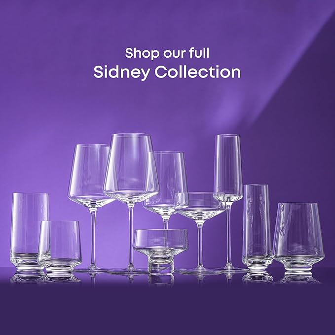 JoyJolt Sidney Red Wine Glasses Set of 4 | 19 oz Modern Wine Glasses with Long Stem | Home Bar Glass Set | Wedding Registry, Birthday, Anniversary, Gifts | Premium Crystal Stemware Made in Europe