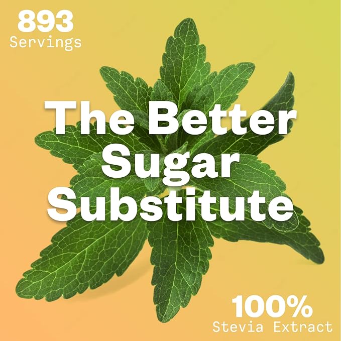 Purisure Stevia Concentrated Powder,125 g, Premium Zero Calorie Sweetener - Powdered Pure Stevia Extract, Natural Powder for Baking - No Aftertaste, Non-GMO, Keto Friendly- 846 Servings