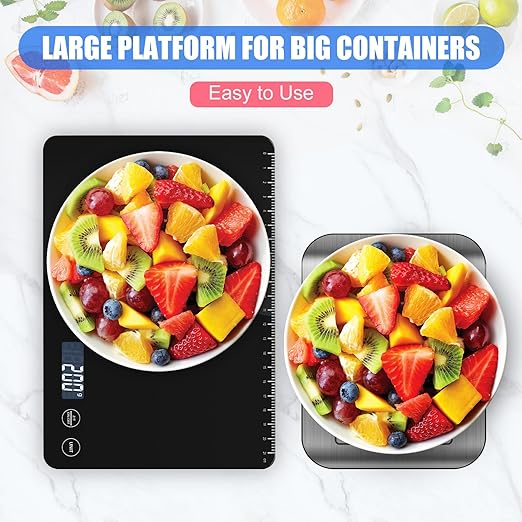 Digital Kitchen Scale, Large Capacity Food Scale, Easy Tare Function, Large LCD Display, Perfect for Cooking, Baking and Meal Prep