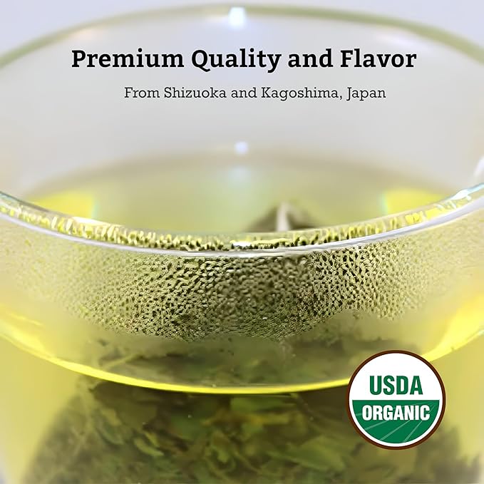 SUGIMOTO TEA Japanese Organic Matcha Sencha Green Tea Bags 12 Count Pack of 1