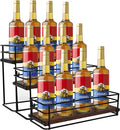 12 Bottle Coffee Syrup Organizer Rack, 3-Tier Syrup Holder Stand for Coffee Bar, Kitchen Countertop Storage Shelf for Wine, Liquor & Condiment Bottles Display