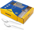 POSATE Heavy Duty Plastic Spoons, Clear Disposable, Pack of 60