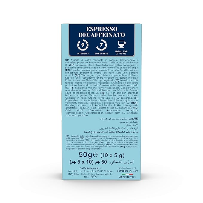 Caffè Borbone Decaffeinated Aluminum Capsules Compatible with Nespresso Original Machines, Medium Roast, 100 Count