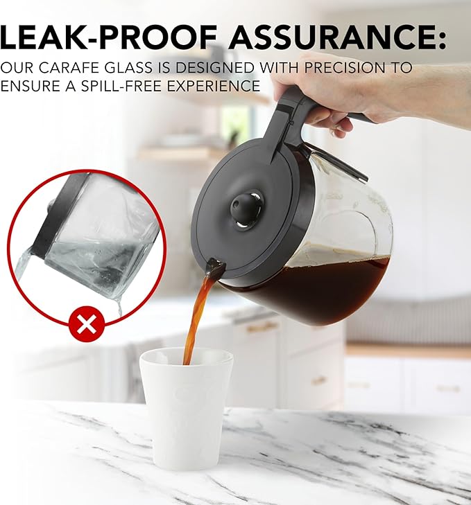 12-Cup Coffee Carafe Compatible with Keurig K-Duo Essentials, K Duo Hot & Iced – Will NOT Fit Keurig K-Duo Single Serve