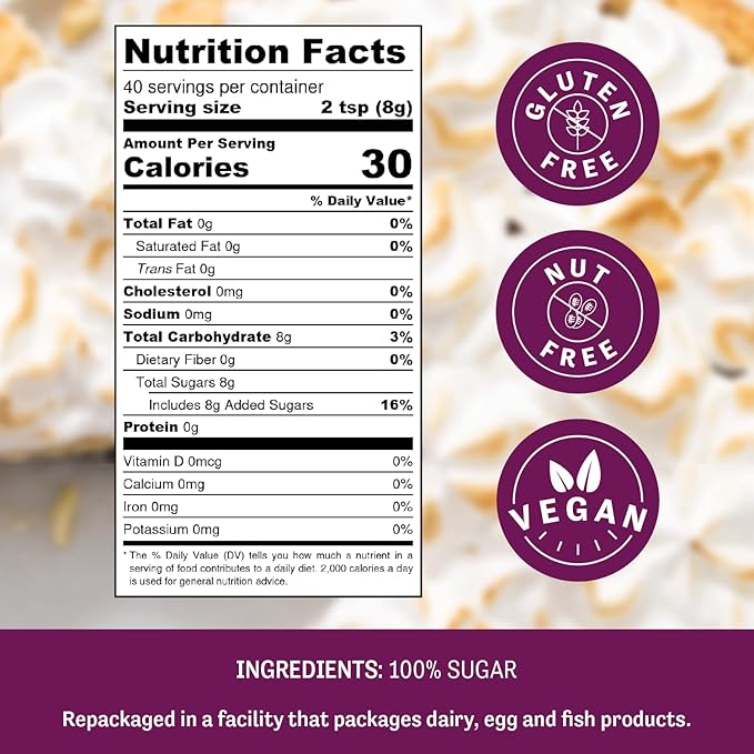 Judee's Gluten Free Superfine Caster Sugar - Smooth Frosting & Icing Sugar - Rapid-Dissolve Superfine Sweetener for Coffee & Tea - Gluten-Free Sweetener for Baking - 11.25 Oz