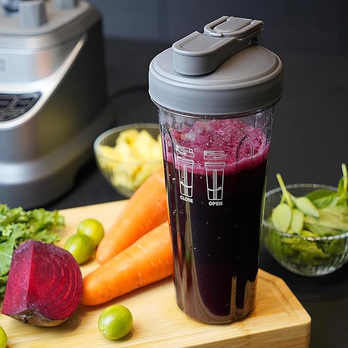 COZII Countertop Blenders for Kitchen, Professional 2000 Peak Watt for Smoothies/Ice Crushing/Frozen Drink/Puree, Smoothie Blender with 64oz Pitcher & 21oz To-go Cup, Dishwasher Safe, Dark Grey