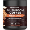Vita Guard 10 Mushroom Coffee Instant Blend – Lion’s Mane, Cordyceps & Reishi – Premium Arabica with Coconut Powder – Focus, Energy & Immune Support | Cafe de Hongos – Rich & Smooth Adaptogenic Coffee