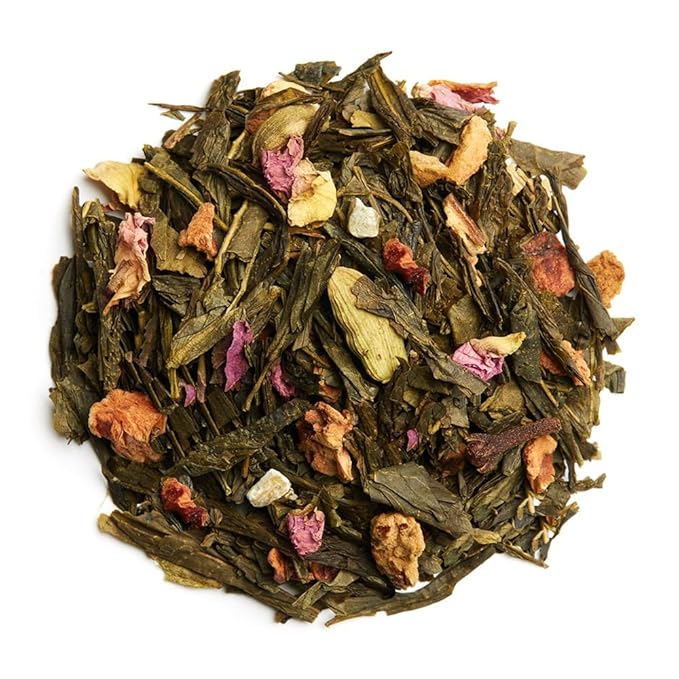 Palais des Thés - Green Tea - Holiday Collection | Organic N°25 Blend with Citrus & Spices | Premium Loose Leaf Tea, Serves 20-25 Cups - 3.5oz Tin