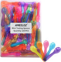 3" Colored Mini Taster Spoons Extra Small Plastic Tasting Spoon for Yogurt Pudding Jello Shots Ice Cream, Multi-Color Tiny Sample Spoons (1 Pack of 100 PCS)