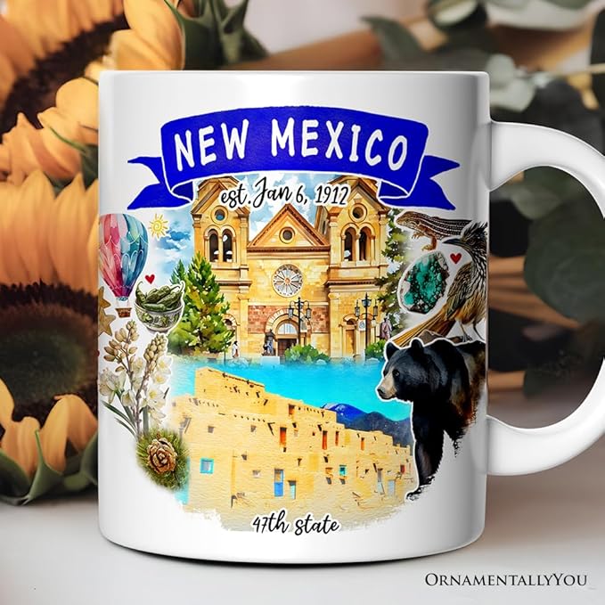 OrnamentallyYou Artistic New Mexico State Themes and Landmarks Mug