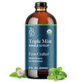Bluestem Botanicals Organic Triple Mint Simple Syrup, 8 oz, Cocktail and Mocktail Mixer for Drinks, Non-Alcoholic, Peppermint, Spearmint, Chocolate Mint