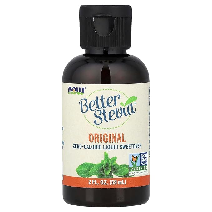 NOW Foods BetterStevia Original Zero-Calorie Liquid Sweetener, Keto Friendly, Suitable for Diabetics, No Erythritol, 2-Ounce
