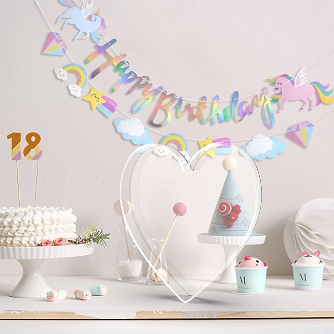 13.8" Acrylic Heart Shaped Charcuterie Tray, Reusable Serving Cake Candy Dish Display Tray for Birthday Anniversary Party Decoration (Heart)
