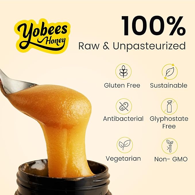Yobees Honey Raw and unpasteurized New Zealand Manuka Honey Organic | MGO 261+ / Certified UMF 10+ | 8.8oz