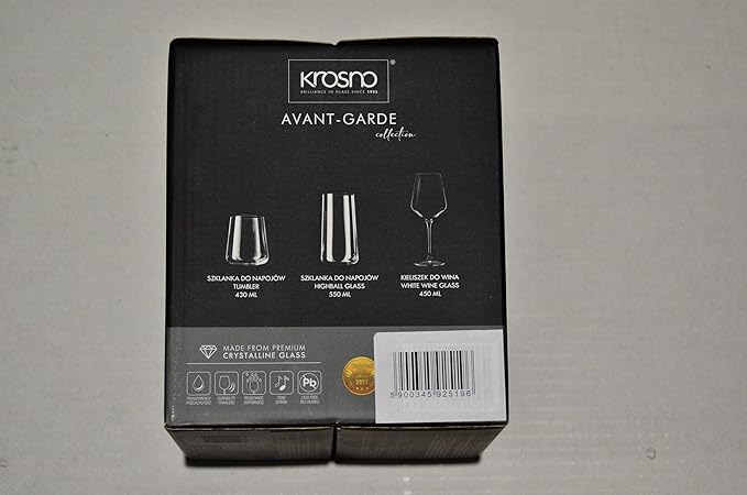 Krosno Brandy & Cognac Snifter Glasses Rum Tasting Gift Set | Set of 4 | 3.7 oz | Avant-garde Collection | For Home, Restaurants & Kitchen | Dishwasher Safe | Lead-Free Crystal Glass