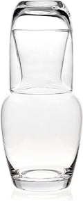 Trinkware Bedside Carafe With Tumbler - Clear Glass - 2 Piece Water Pitcher And Cup Night Set