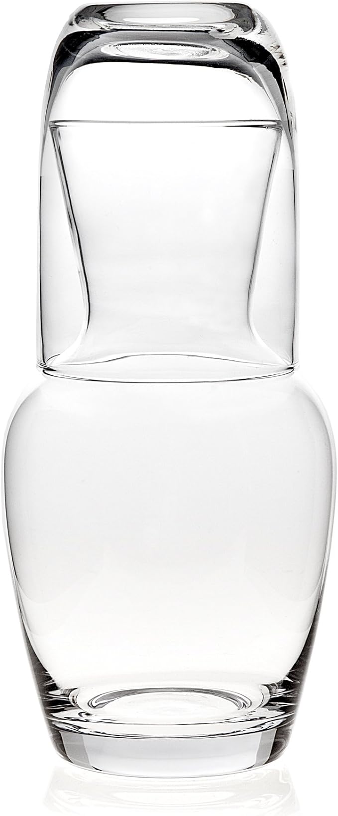 Trinkware Bedside Carafe With Tumbler - Clear Glass - 2 Piece Water Pitcher And Cup Night Set