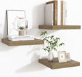 Fun Memories Floating Shelves for Wall - 9 Inch Square Shelves with Invisible Brackets, Small Wall Shelf for Living Room, Bathroom, Bedroom, and Kitchen Decor，Set of 3