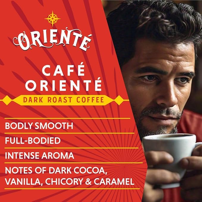 Oriente Dark Roast Instant Coffee, 40 ct, Authentic Cuban Coffee Inspired Style, 100% Arabica Coffee, Instant Hot or Iced - Just add water