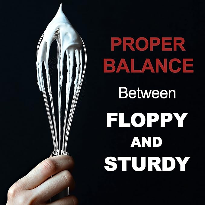 Anaeat Stainless Steel Kitchen Whisk Set of 4, Milk and Egg Beater Blender with Thick Wire for Whisking, Cooking, Baking, Beating and Stirring - 11'' Flat Whisk and 9''+11''+12'' Balloon Whisks
