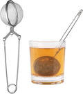 Snap Ball Tea Strainer, Tea Infuser with Handle Tea Mesh Infuser Snap Ball Strainer Steep Loose Leaf Tea Infuser Fine Mesh Ball Tea Filter Strainer for Spices and Seasonings